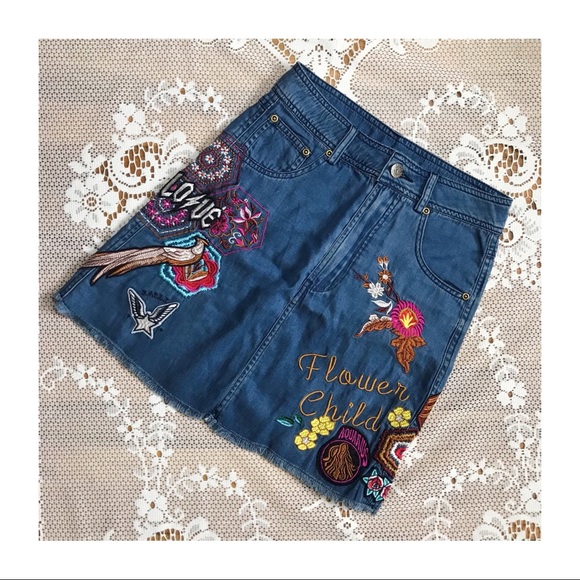 Spell Flower🌻Child Denim Skirt XS - Picture 2 of 6
